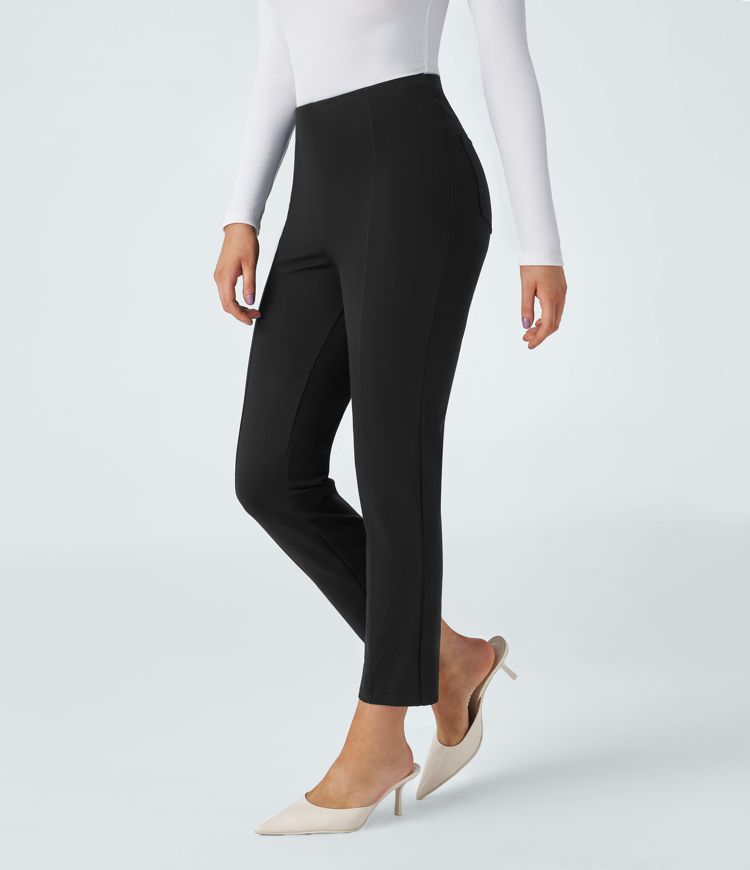 HalaraFlex™ High Waisted Back Side Pocket Slim Work Pants