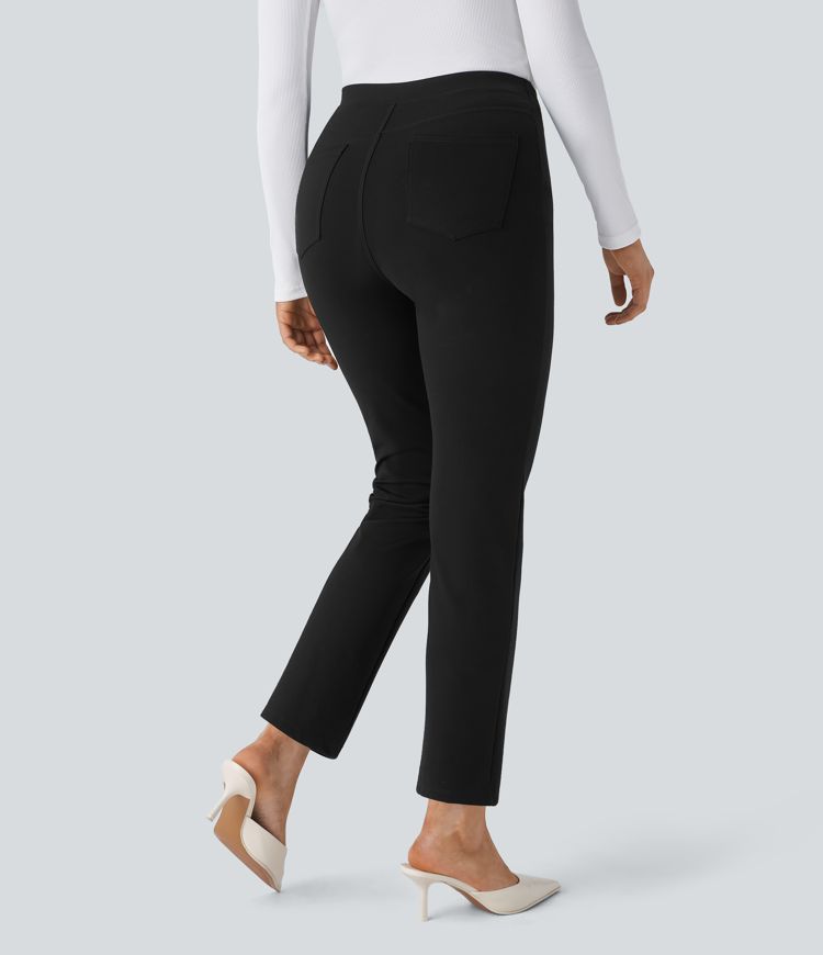 HalaraFlex™ High Waisted Back Side Pocket Slim Work Pants