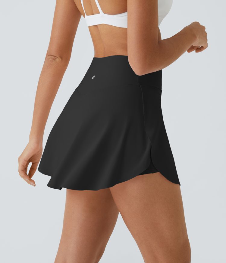 Softlyzero™ Airy Crossover Side Pocket 2-in-1 Cool Touch Tennis Skirt-Lucid-Longer Length-UPF50+
