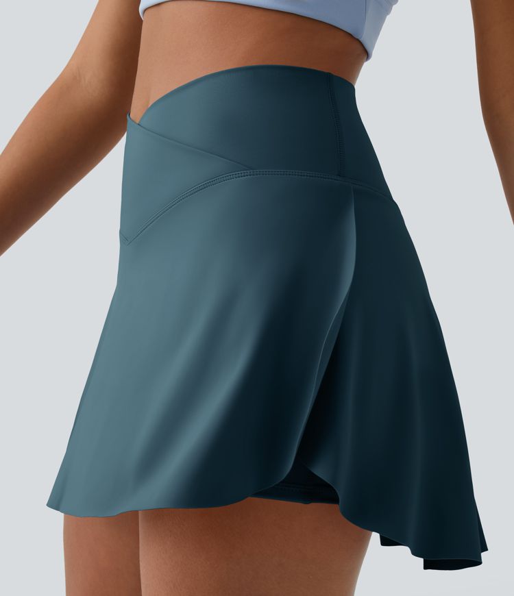 Jupe de tennis mini 2-en-1 Everyday Softlyzero™ Airy avec croisement, poche latérale et toucher frais-Lucide-UPF50+