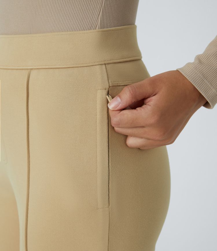 Halara Flex™ Mid High Waisted Tummy Control Side Zip Pocket Slim Work Trousers