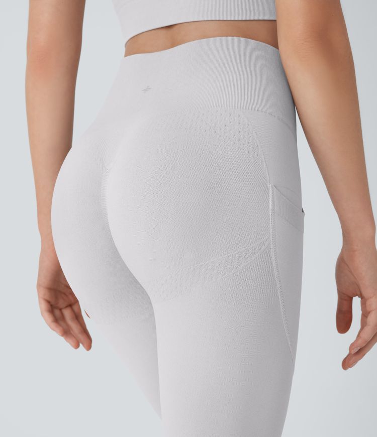 Seamless Flow High Waisted Tummy Control Butt Lifting Pocket Yoga Leggings