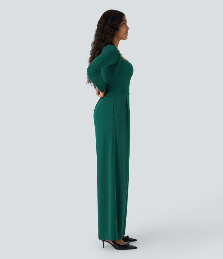 Combinaison de cérémonie à manches longues, coupe large avec poches latérales et zip invisible - Édition Easy Peasy