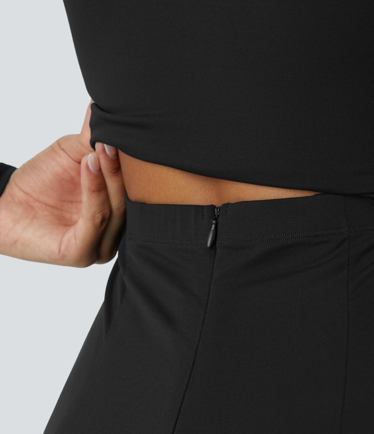 Long Sleeve Pocket Wide Leg Jumpsuit-Easy Peezy