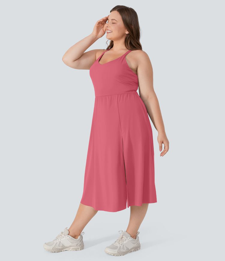 Everyday Plus Size Midi Chill Dress-La Land