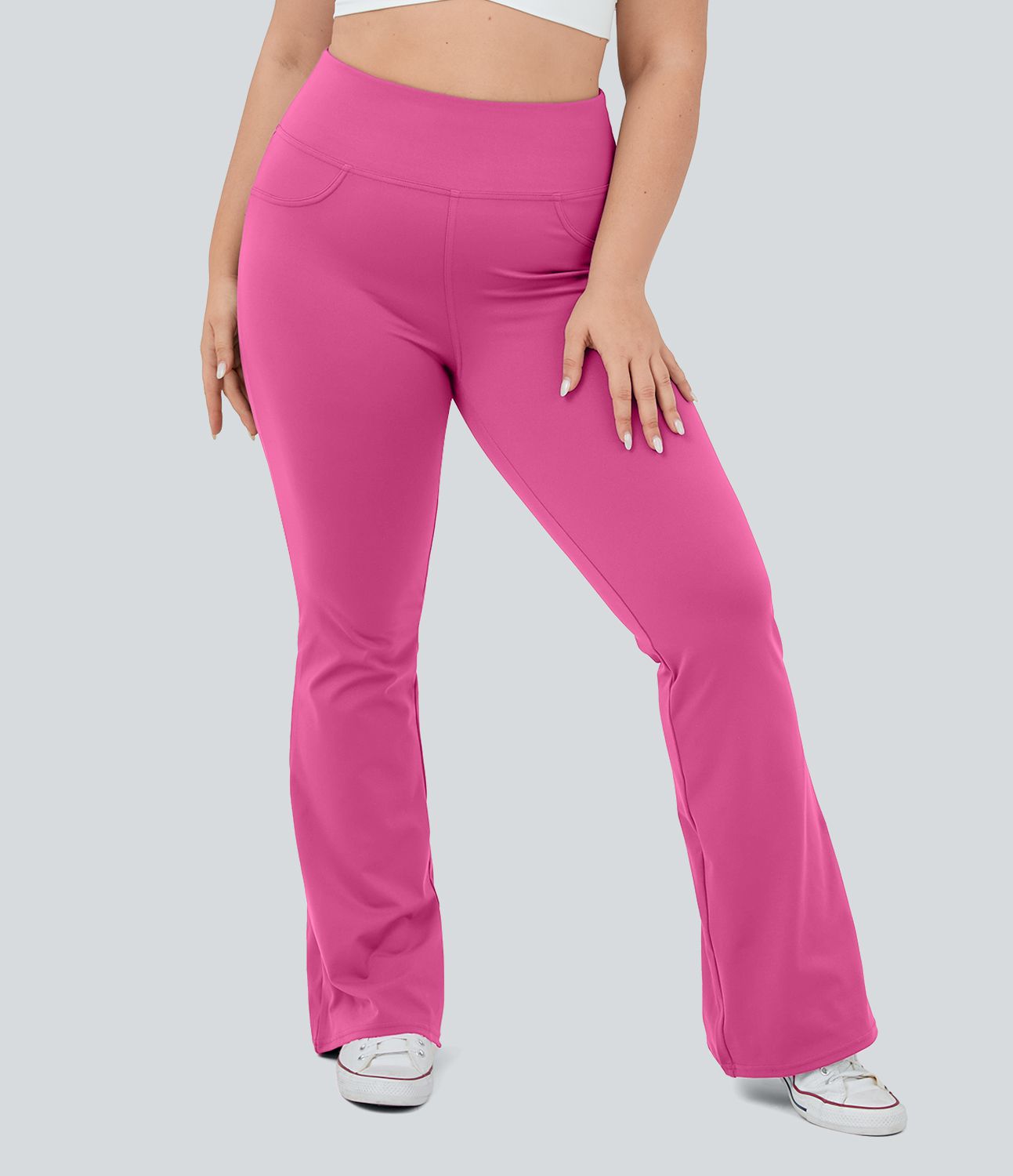 DayStretch High Waisted Pocket Flare Yoga Plus Size Leggings