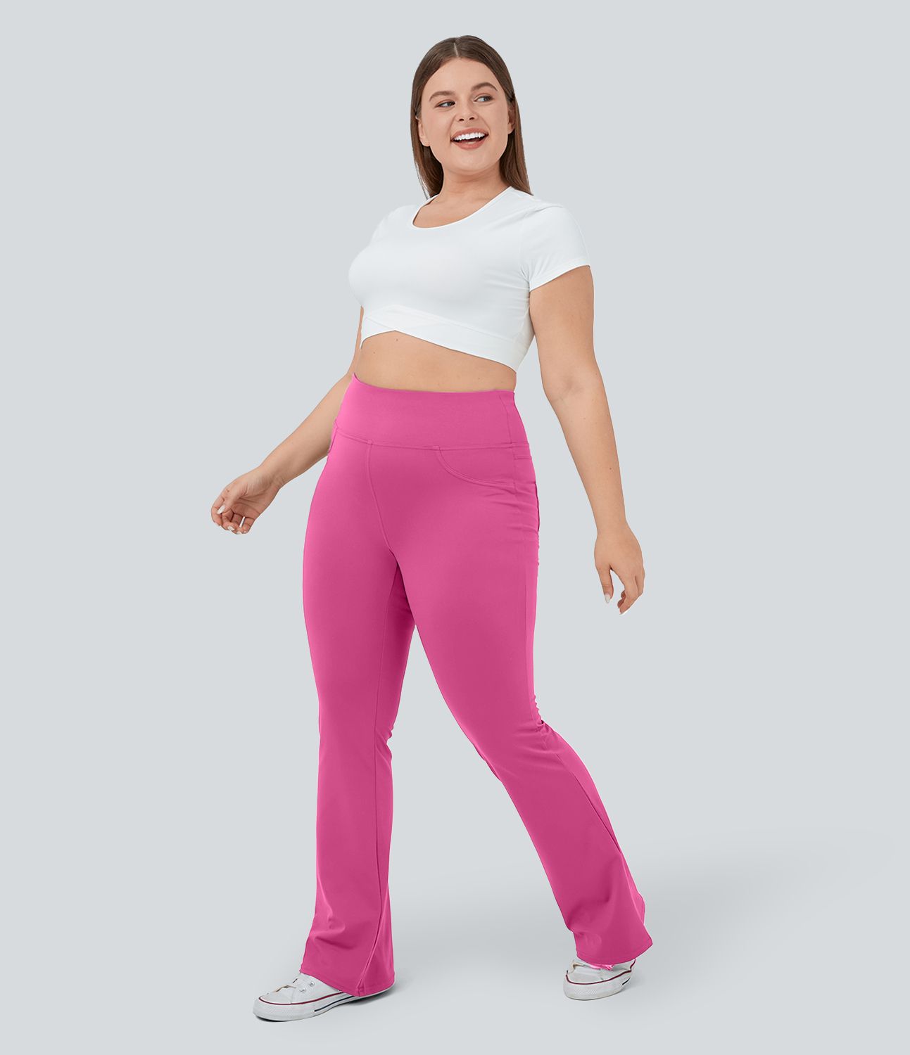 DayStretch High Waisted Pocket Flare Yoga Plus Size Leggings