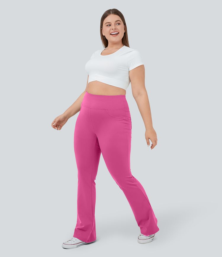 DayStretch High Waisted Pocket Flare Yoga Plus Size Leggings