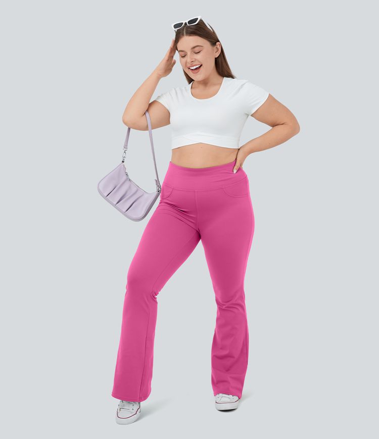 DayStretch High Waisted Pocket Flare Yoga Plus Size Leggings