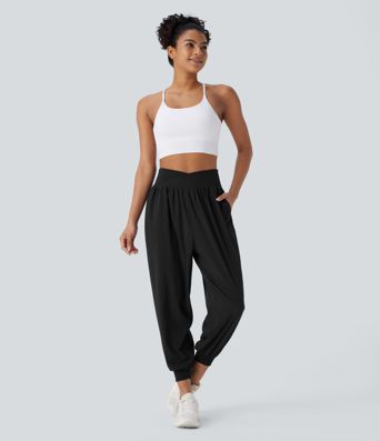 Breezeful™ Crossover joggers de yoga de talle alto con bolsillos y secado rápido Breezeful™ Crossover joggers de yoga de talle alto con bolsillos y secado rápido