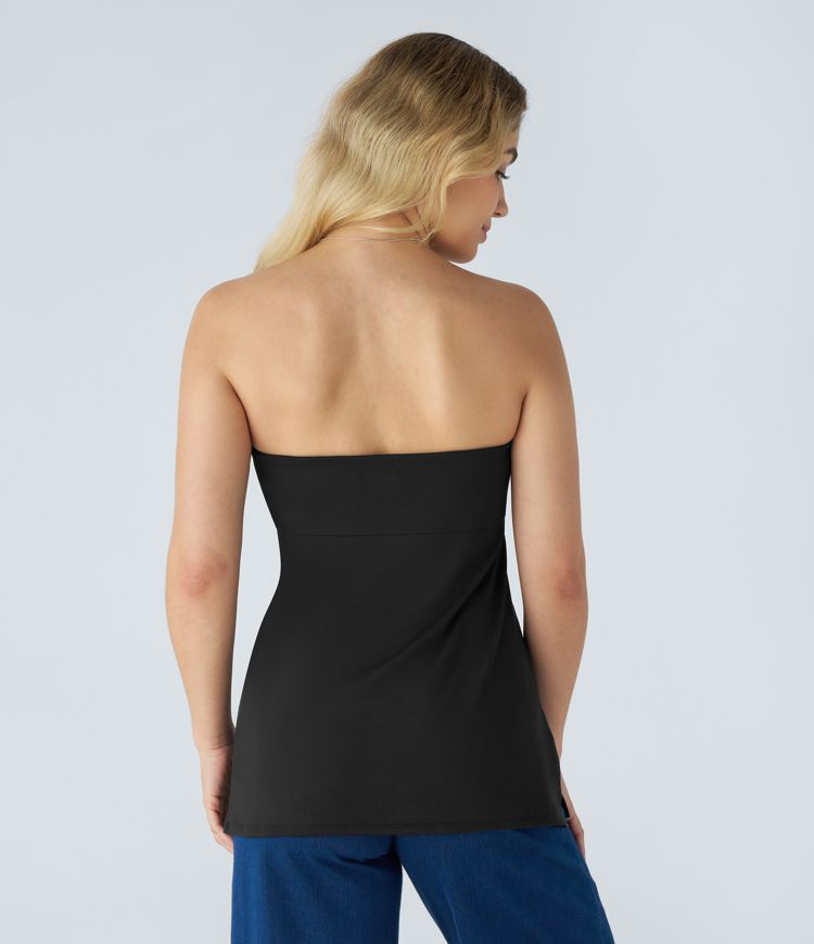 Tube Backless Split Casual Top