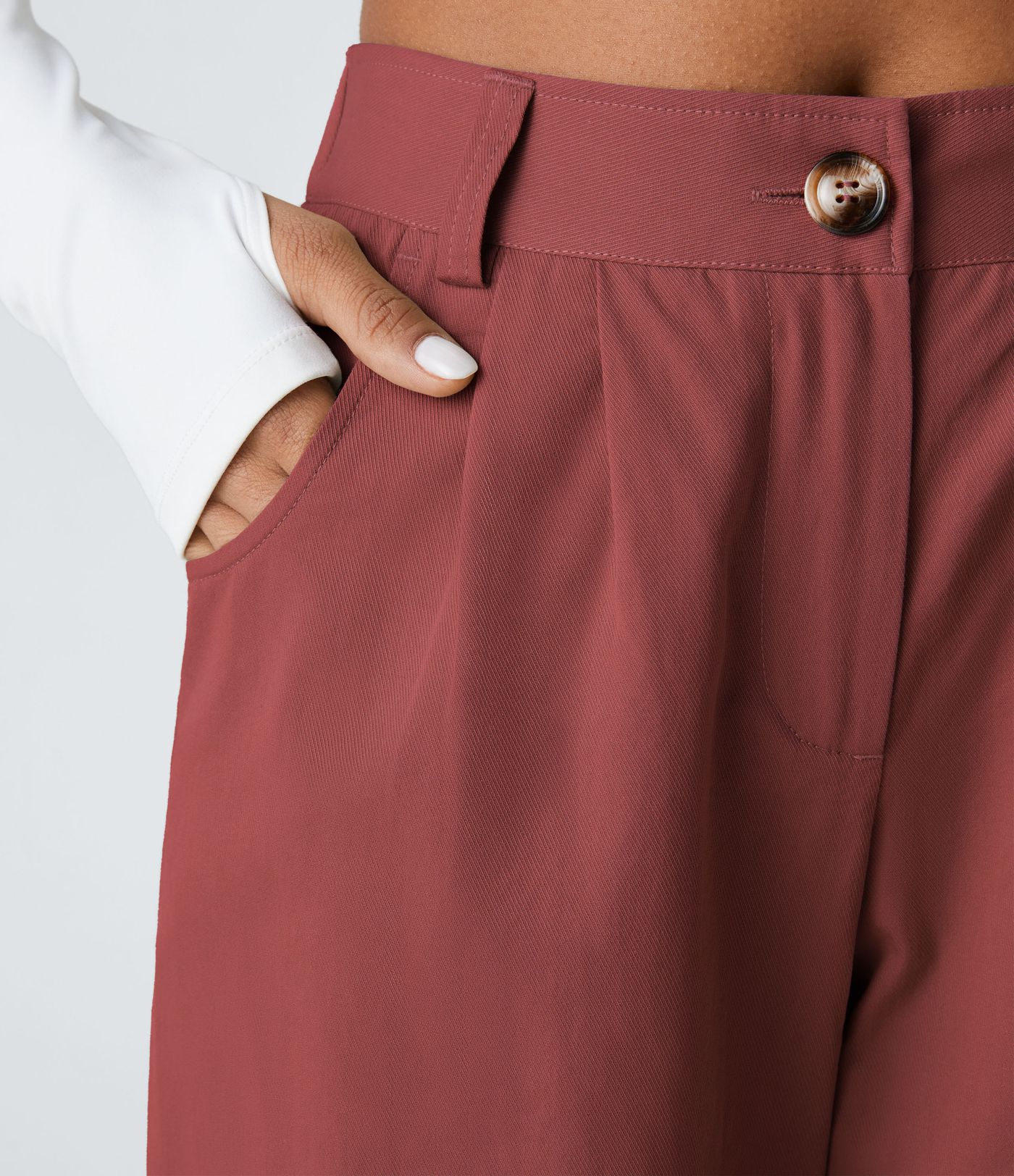 Jogging Coton Casual Mi-Hauteur Boutonnés Fermeture Éclair Poche Latérale  