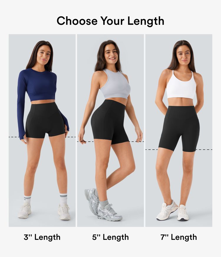 Pantalón corto SoCinched UltraSculpt ciclista tiro alto realce glúteo bolsillo lateral entrenamiento 17.5cm