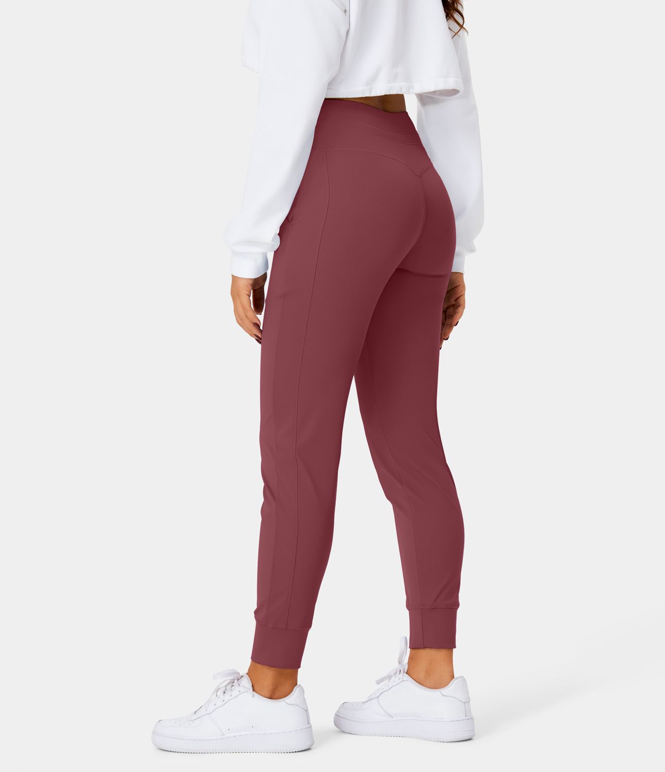 Softlyzero™ Plush Jogginghose mit hohem Bund, Kordelzug, Seitentasche, schlichte Jogginghose in voller Länge