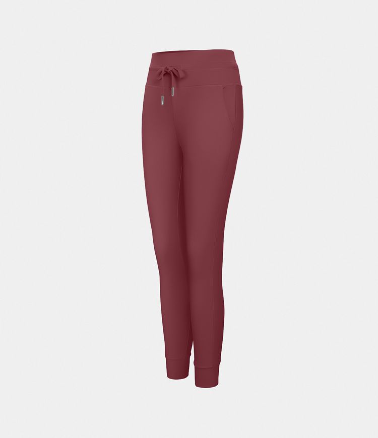 Softlyzero™ Plush Jogginghose mit hohem Bund, Kordelzug, Seitentasche, schlichte Jogginghose in voller Länge