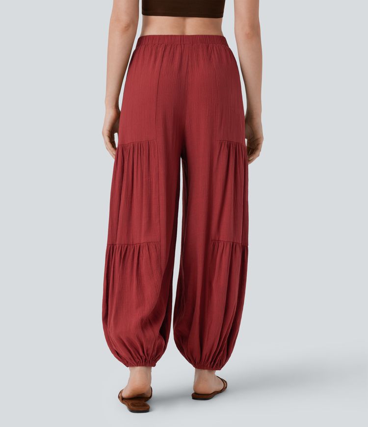 Mid Rise Drawstring Pocket Relax Joggers