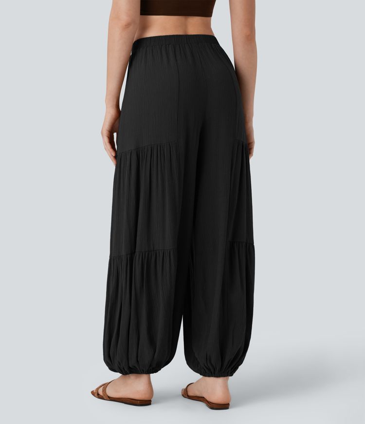 Mid Rise Drawstring Pocket Relax Joggers