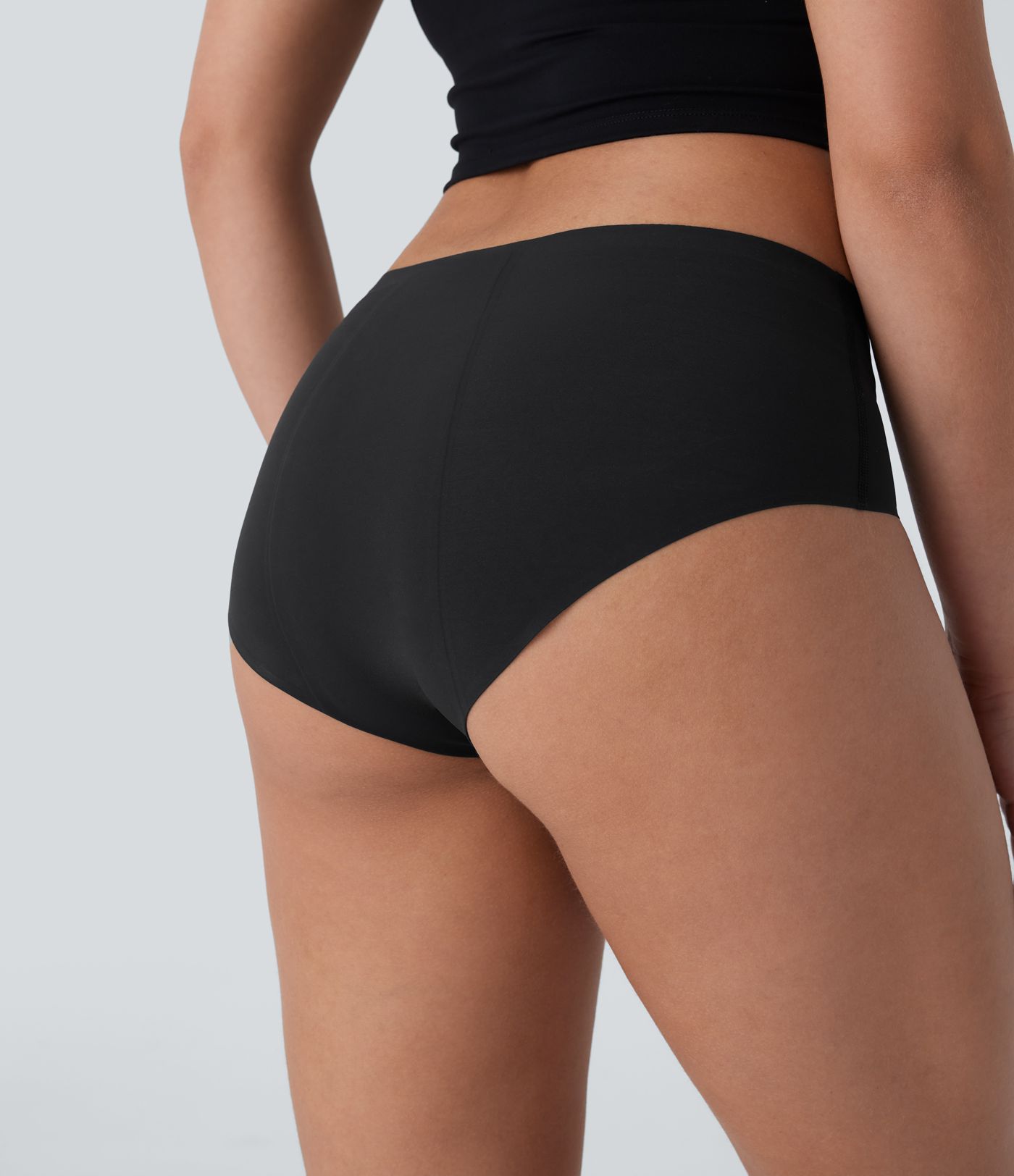 Seamless Mid Rise Casual Leak Protection Underwear Panties