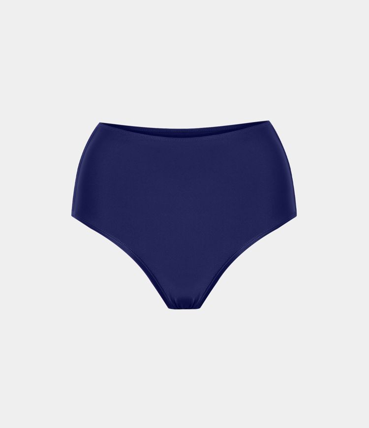 Solid High Waisted Bikini Bottom Swimsuit