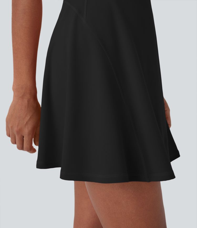 SoftlyZero™ 2-in-1 Mini-Yoga-Aktivkleid mit Tasche – Easy Peezy Edition – UPF50+