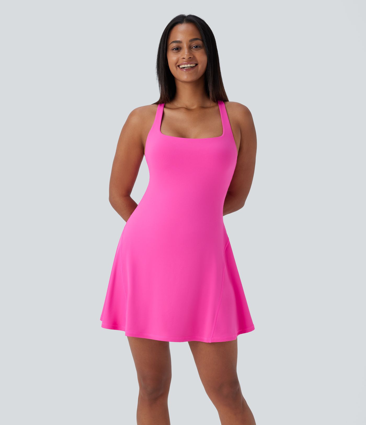 SoftlyZero™ 2-in-1 Pocket Mini Yoga Active Dress-Easy Peezy Edition-UPF50+