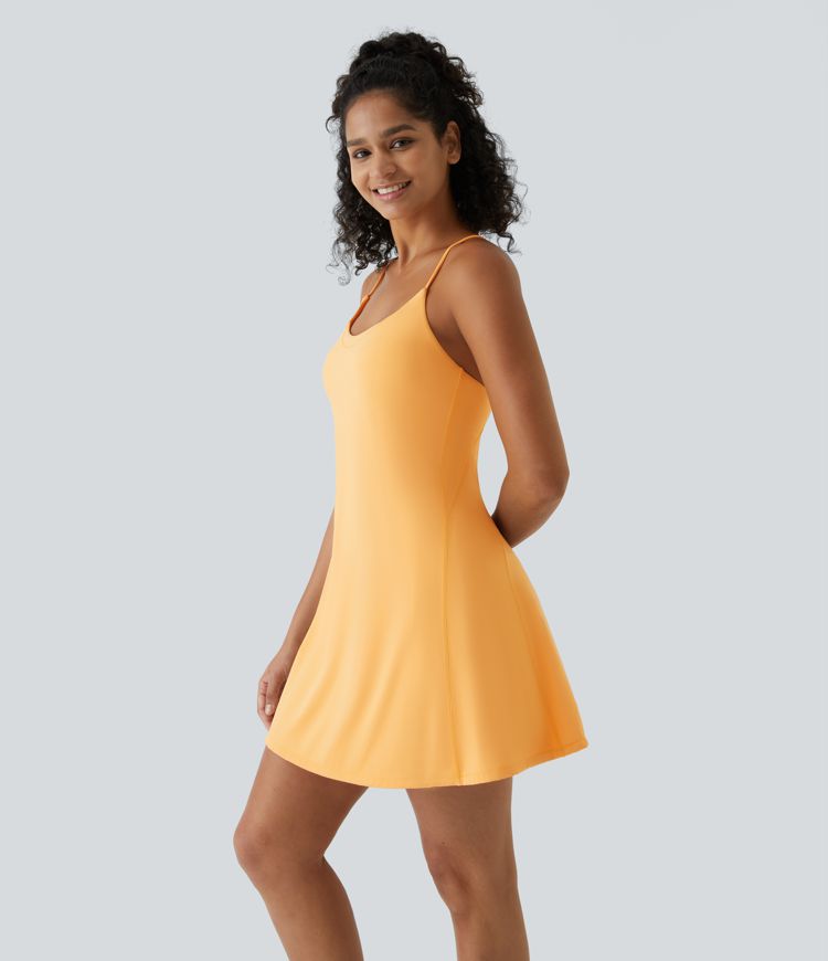 Minivestido deportivo yoga sin espalda 2 en 1 bolsillo lateral edición Easy Peezy