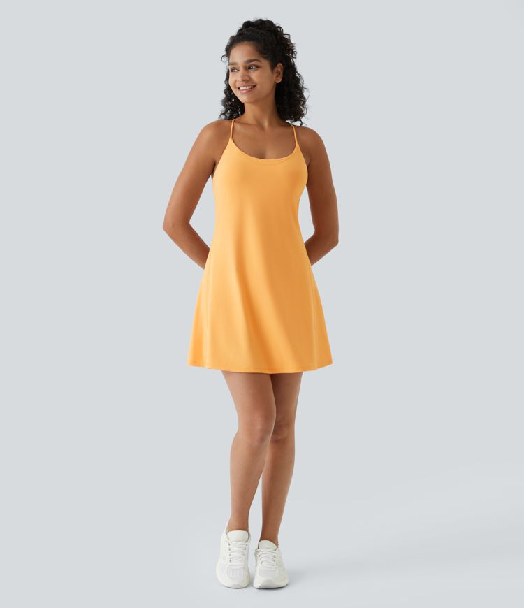 Minivestido deportivo yoga sin espalda 2 en 1 bolsillo lateral edición Easy Peezy