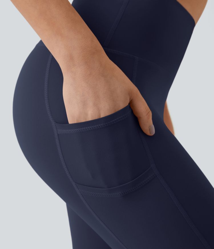 SoftlyZero™ High Waisted Double Pockets Plain Leggings-UPF50+
