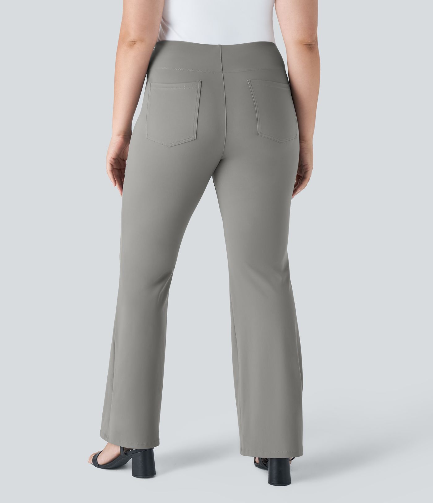 Pantalones de Trabajo Halara Flex™ de Cintura Alta con Bolsillos para Tallas Grandes