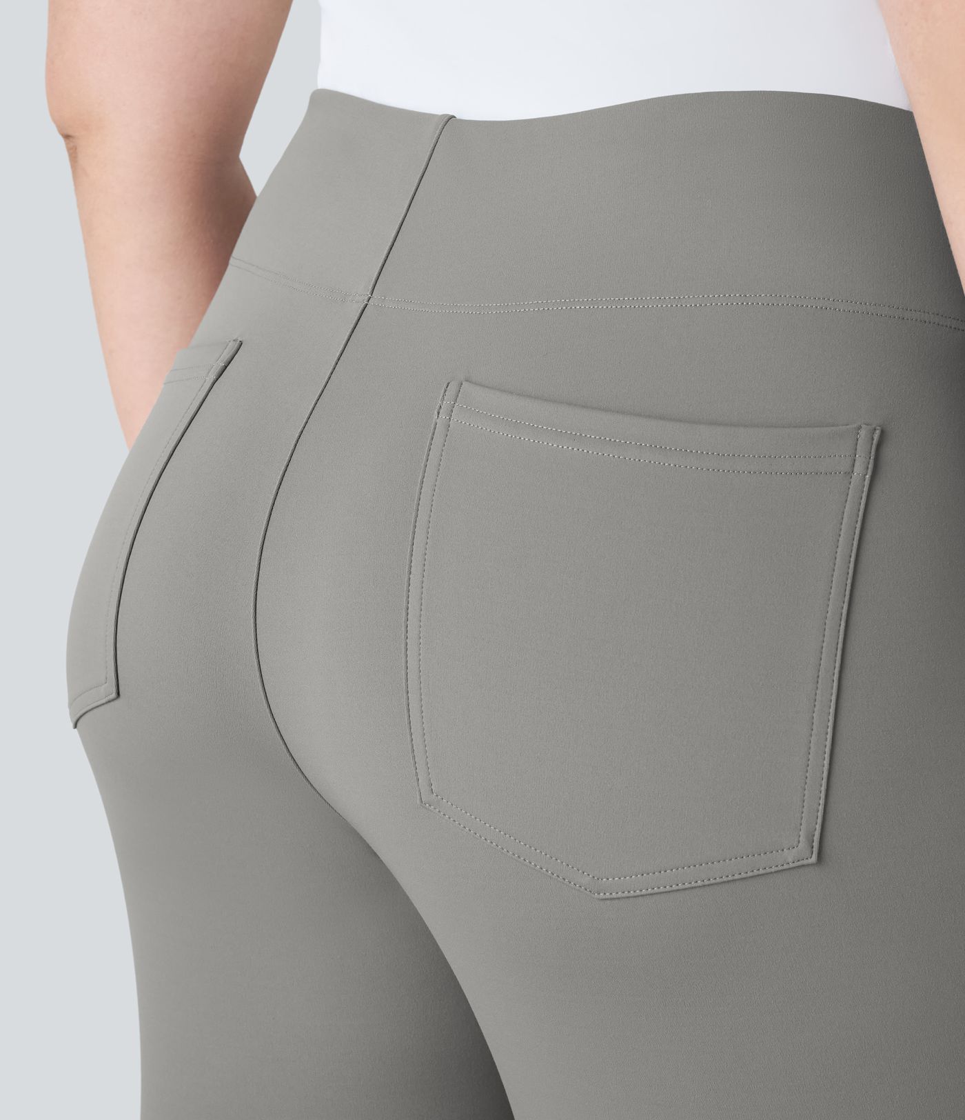 Pantalones de Trabajo Halara Flex™ de Cintura Alta con Bolsillos para Tallas Grandes