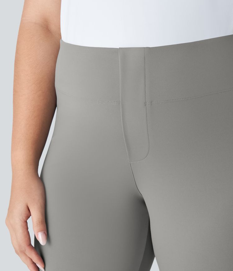 Halara Flex™ High Waisted Back Side Pocket Slight Flare Work Plus Size Trousers