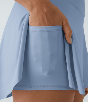Softlyzero™ Airy Crossover Side Pocket 2-in-1 Cool Touch Tennis Skirt-Lucid-Longer Length-UPF50+