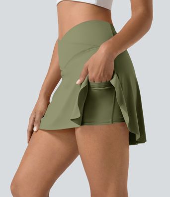 Everyday Softlyzero™ Airy Crossover 2-in-1-Mini-Tennisrock mit Seitentaschen-Lucid