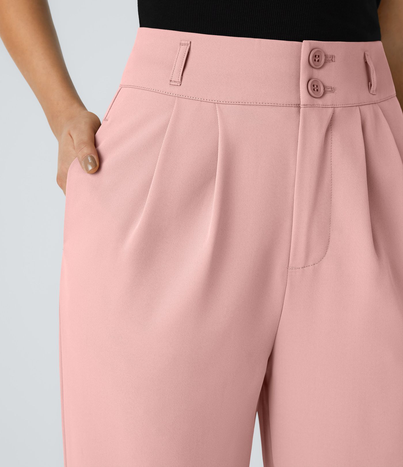 Halara Flex™ High Waisted Zipper Pocket Shirred Straight Leg Work Pants