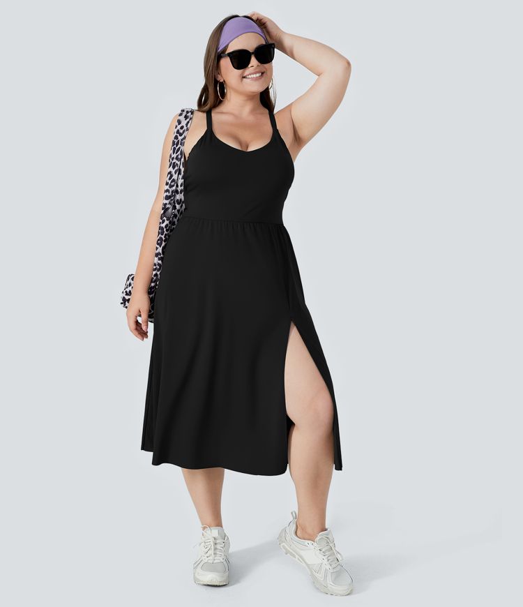 Everyday Plus Size Midi Chill Dress-La Land