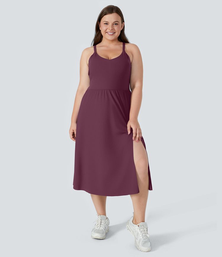 Everyday Plus Size Midi Chill Dress-La Land