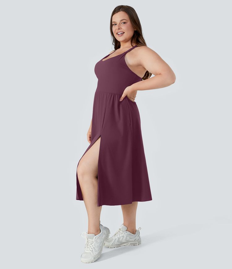 Everyday Plus Size Midi Chill Dress-La Land