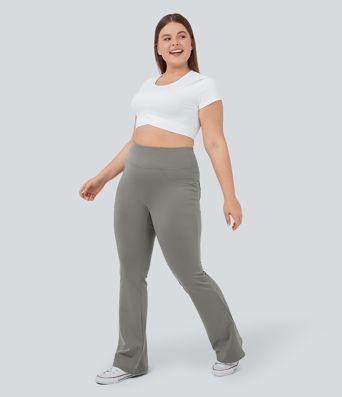 DayStretch High Waisted Pocket Flare Yoga Plus Size Leggings