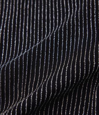 Pantalon flare taille haute, effet sparkle avec poche