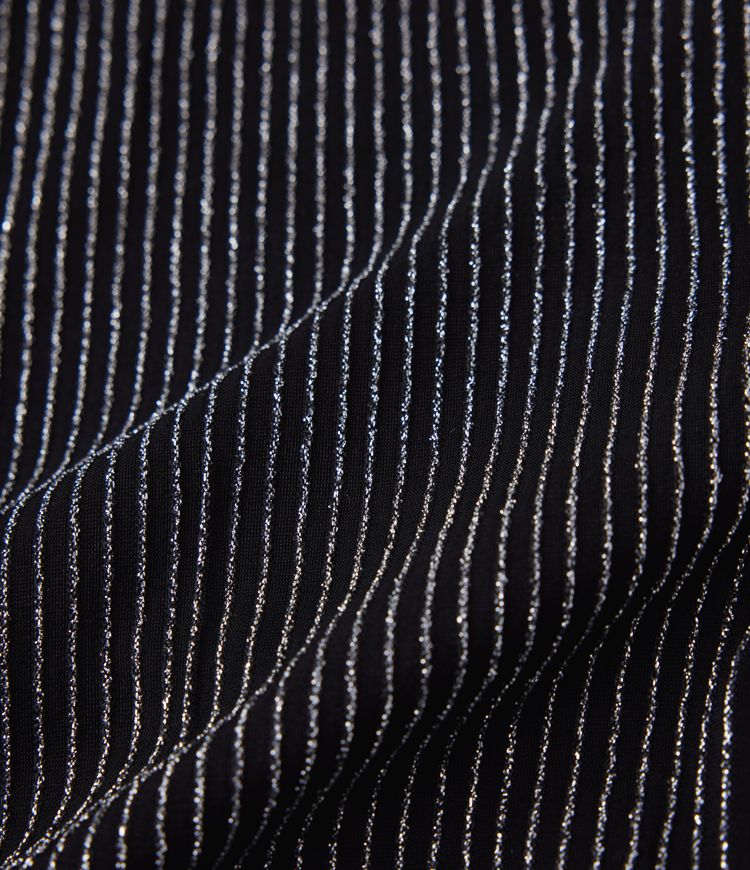 Pantalon flare taille haute, effet sparkle avec poche