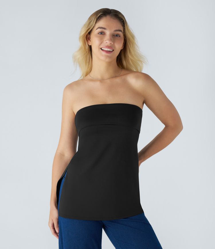 Tube Backless Split Casual Top