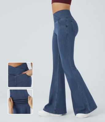 パンツ Amateras flare stretch asanoha denim Amateras flare stretch asanoha denim