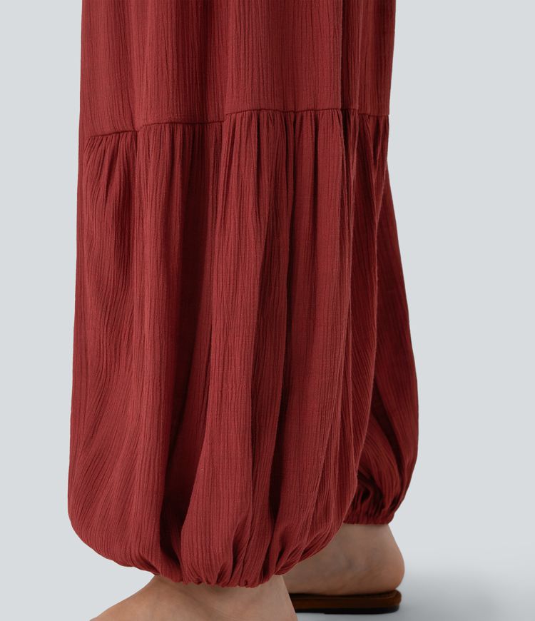 Mid Rise Drawstring Pocket Relax Joggers