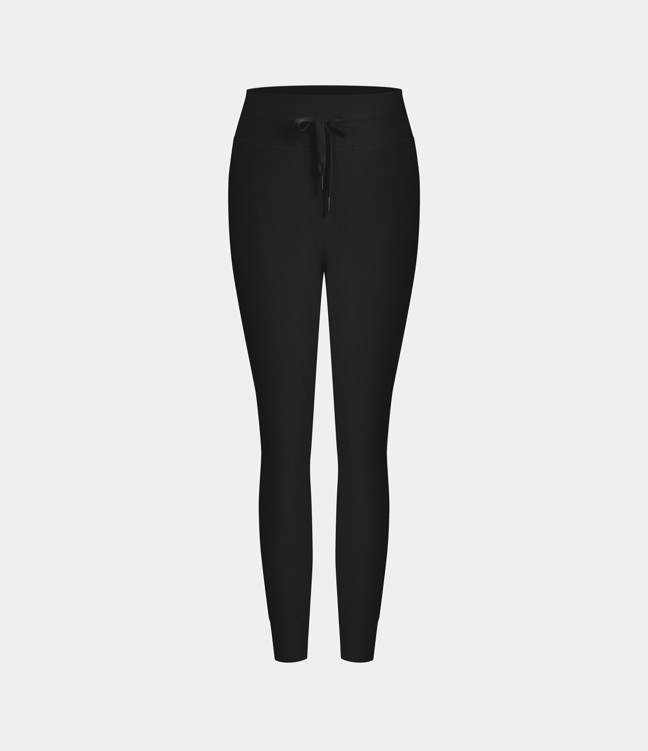 Patitoff™ Flow Pet Hair Resistant High Waisted Drawstring Pocket Plain Full Length Joggers