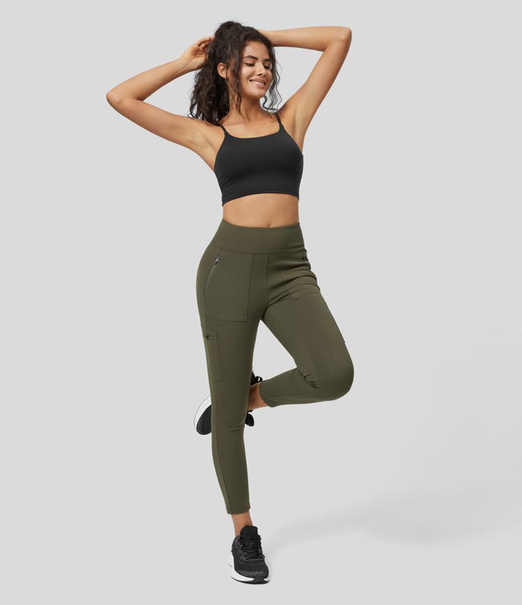 Women’s EcoCloudful™ Fabric High Waisted Multiple Zipper Pockets Skinny