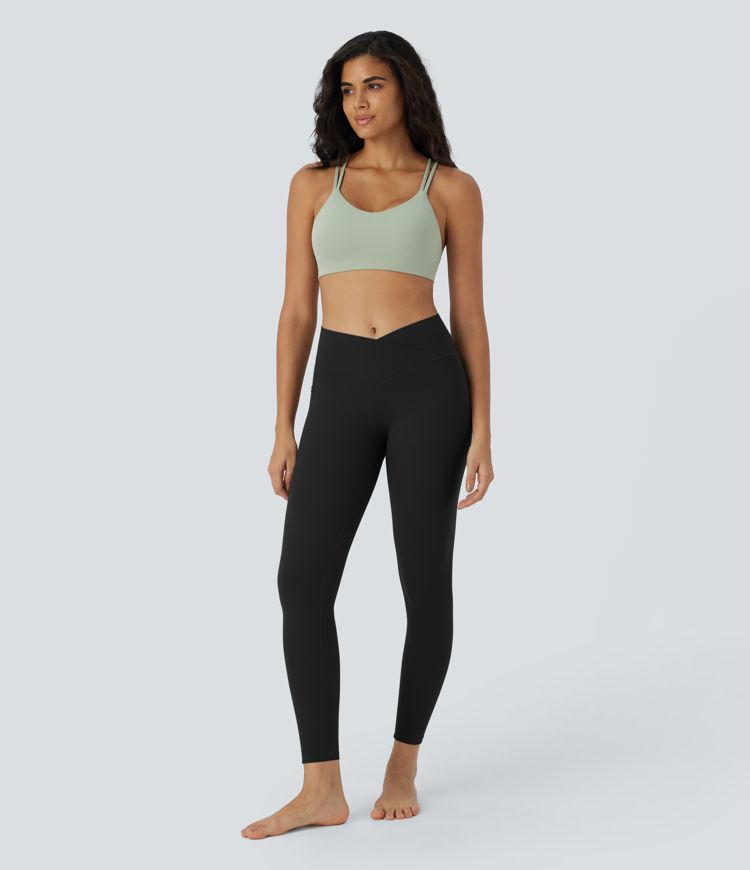 Leggings UltraSculpt™ 7/8 yoga bolsillo lateral levantamiento glúteo cruzado tiro alto