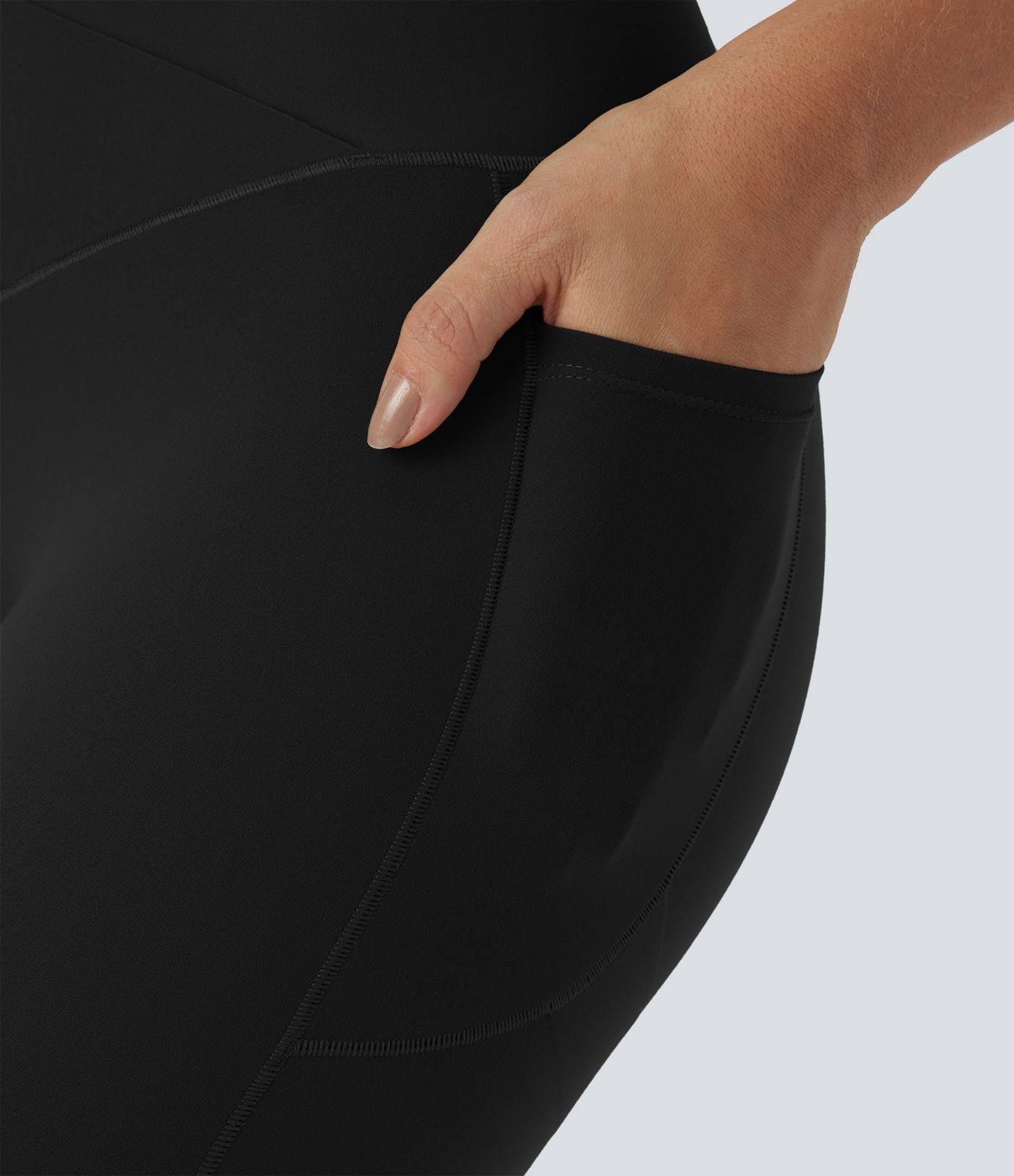 Halara UltraSculpt™ High Waisted Crossover Tummy Control Butt Lifting Pocket Yoga 7/8 Leggings
