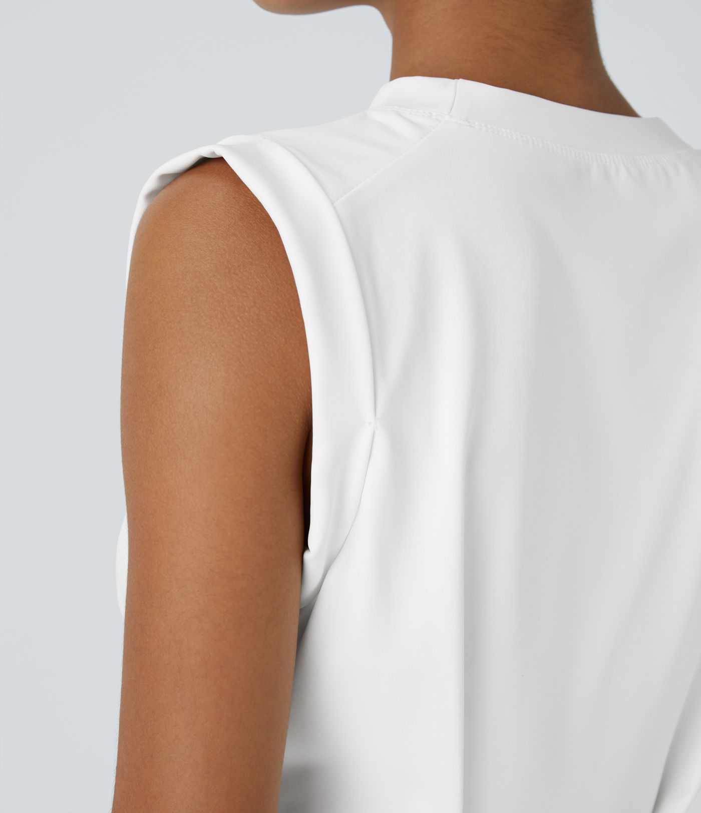 Crew Neck Sleeveless Cropped Yoga Tank Top