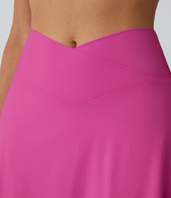 SoftlyZero™ Airy Crossover Pocket 2-in-1 Cool Touch Tennis Skirt-Lucid-Longer Length-UPF50+