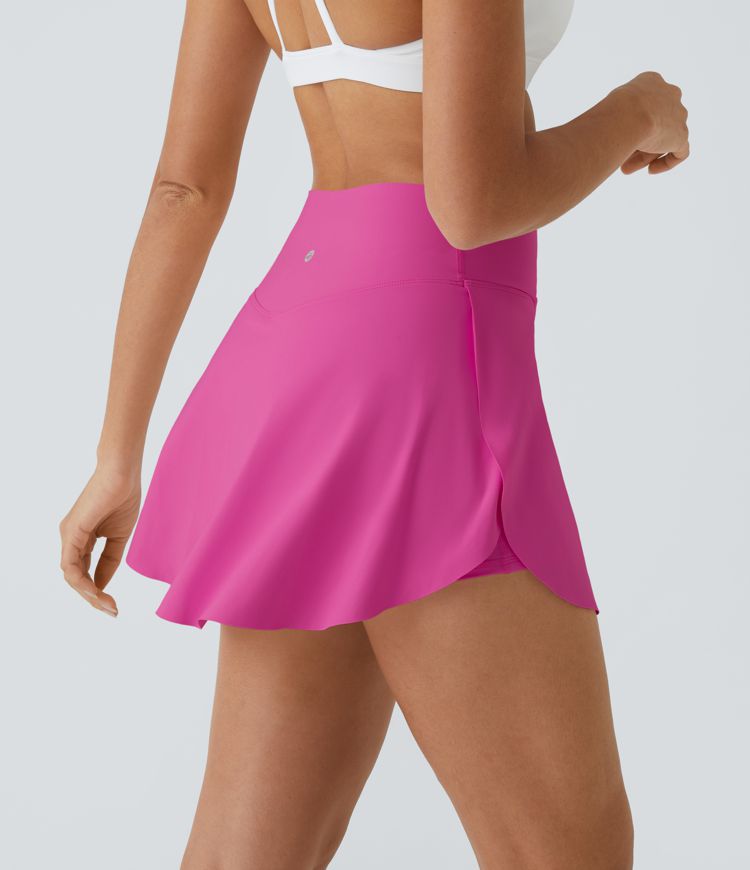 SoftlyZero™ Airy Crossover Pocket 2-in-1 Cool Touch Tennis Skirt-Lucid-Longer Length-UPF50+